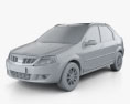 Mahindra Verito 2015 3d model clay render