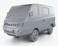 Mahindra eSupro Van 2015 3d model clay render