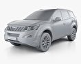 Mahindra XUV 500 with HQ interior 2018 3d model clay render