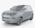 Mahindra KUV 100  2021 3d model clay render