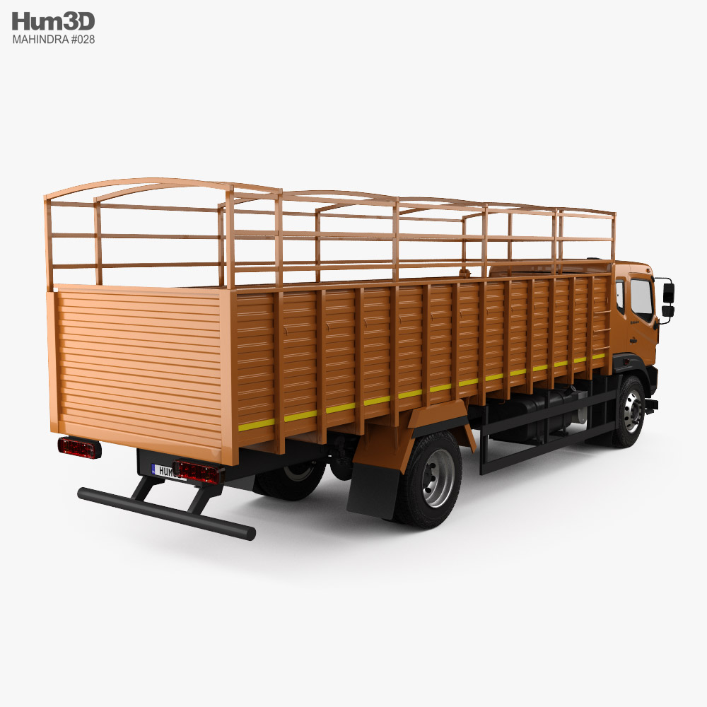 Mahindra Furio 17 BS6 Flatbed Truck 2022 3d model back view