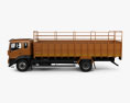 Mahindra Furio 17 BS6 Flatbed Truck 2022 Modello 3D vista laterale