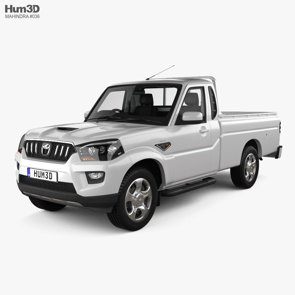 Mahindra Pik Up Single Cab with HQ interior and engine 2018 3D model