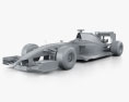 Marussia MR03 2014 3d model clay render