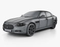Maserati Quattroporte 2014 3d model wire render