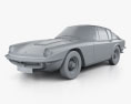 Maserati Mistral 1970 3d model clay render