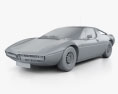 Maserati Merak 1972 3D 모델  clay render