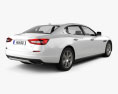 Maserati Quattroporte 2016 3d model back view