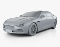 Maserati Ghibli III Q4 2016 3D-Modell clay render