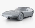Maserati Indy 1969 3d model clay render