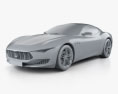 Maserati Alfieri 2015 3D 모델  clay render