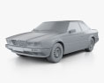 Maserati Biturbo 1982 3d model clay render