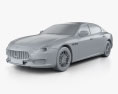 Maserati Quattroporte GTS Gran Sport 2020 3d model clay render