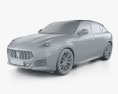 Maserati Grecale Trofeo 2023 3d model clay render