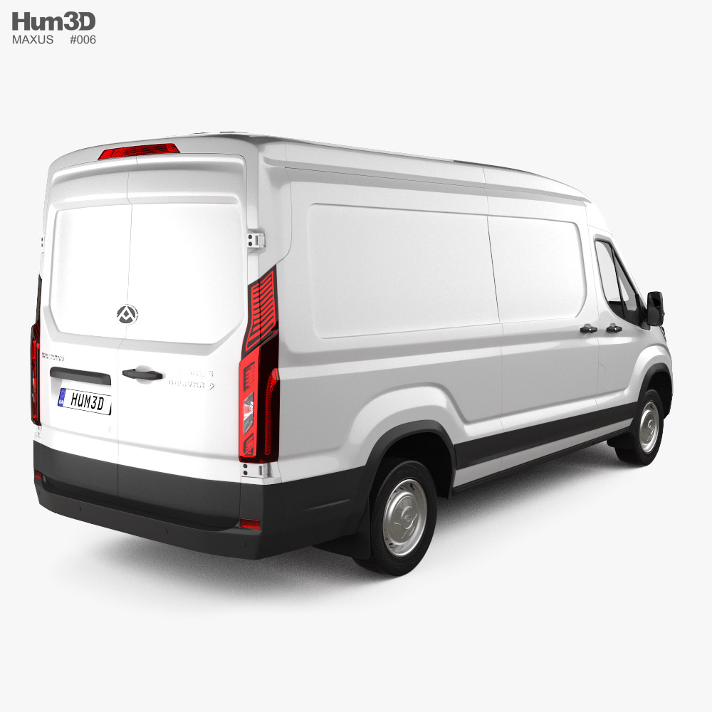 Maxus Deliver 9 Panel Van L2H2 2022 3d model back view