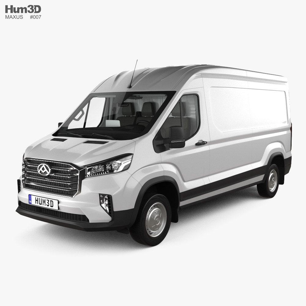 Maxus Deliver 9 Panel Van L2H2 з детальним інтер'єром 2020 3D модель