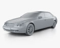 Maybach 62S 2014 3d model clay render