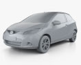 Mazda Demio (Mazda2) 3도어 2010 3D 모델  clay render