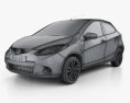 Mazda Demio (Mazda2) 5ドア 2010 3Dモデル wire render