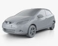 Mazda Demio (Mazda2) 5ドア 2010 3Dモデル clay render