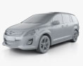 Mazda 8 MPV 2013 3d model clay render