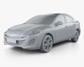 Mazda 3 Sedan 2014 3d model clay render