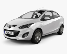 Mazda 2 sedan 2014 3D model