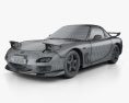 Mazda RX-7 1992-2002 3D模型 wire render