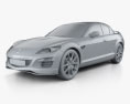 Mazda RX-8 2011 3d model clay render