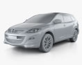 Mazda CX-9 2013 3d model clay render