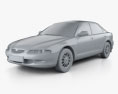 Mazda Xedos 6 (Eunos 500) 1999 3d model clay render