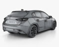 Mazda 3 hatchback with HQ interior 2016 3d model