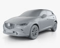 Mazda CX-3 2018 3d model clay render