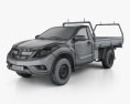 Mazda BT-50 Single Cab Alloy Tray 2019 3d model wire render