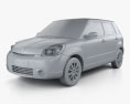 Mazda Verisa 2015 3d model clay render
