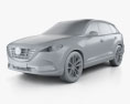 Mazda CX-9 2019 3D-Modell clay render