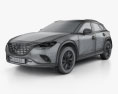 Mazda CX-4 2020 3D模型 wire render