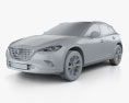 Mazda CX-4 2020 3D 모델  clay render