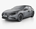 Mazda 3 BM hatchback 2020 3d model wire render