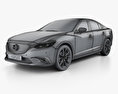 Mazda 6 GJ sedan with HQ interior 2018 3d model wire render