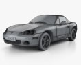 Mazda MX-5 2005 3D模型 wire render