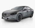 Mazda 6 sedan 2021 3d model wire render