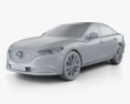 Mazda 6 sedan 2021 3d model clay render