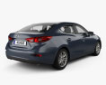 Mazda 3 (BM) セダン HQインテリアと 2017 3Dモデル 後ろ姿