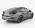 Mazda 3 (BM) Sedán con interior 2017 Modelo 3D