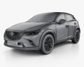 Mazda CX-3 GT-M with HQ interior 2018 3d model wire render