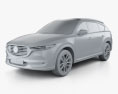 Mazda CX-8 HQインテリアと 2017 3Dモデル clay render