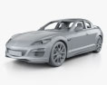 Mazda RX-8 with HQ interior 2012 3d model clay render