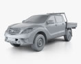 Mazda BT-50 Dual Cab Alloy Tray 2021 3D модель clay render