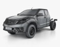 Mazda BT-50 Freestyle Cab Chassis 2021 3d model wire render